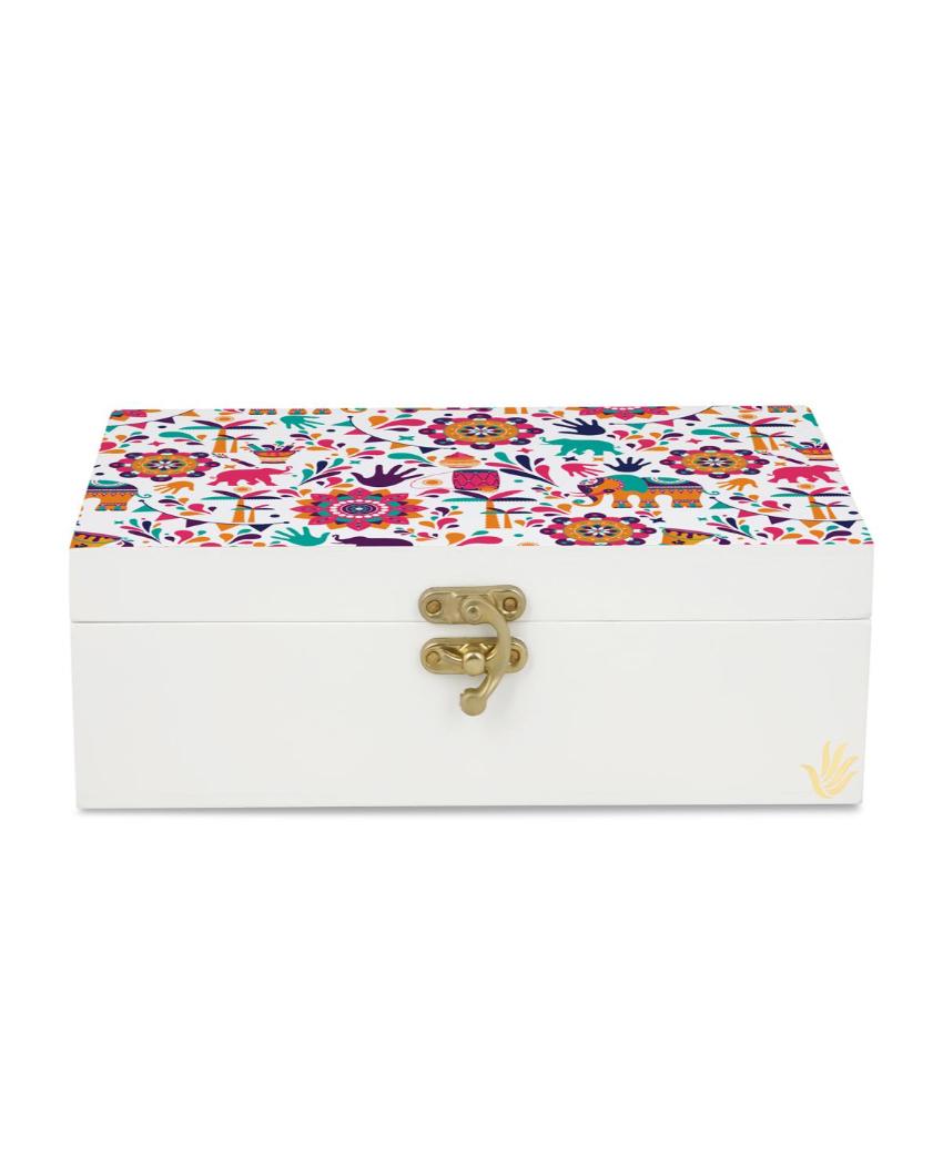 Traditional India Design Multicolor Storage Box