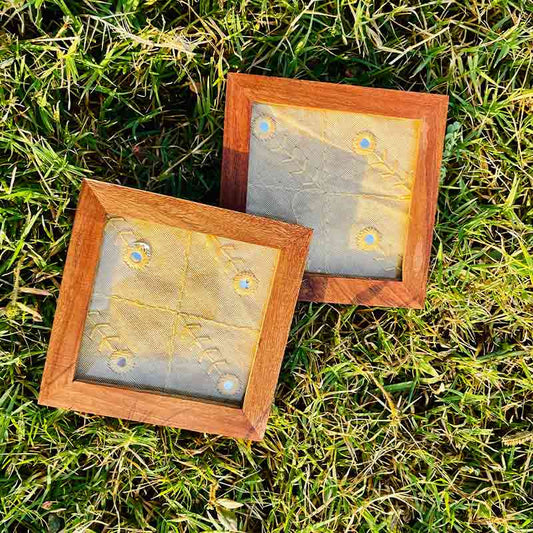 Golden Mirror Coasters | Set Of 2 Default Title