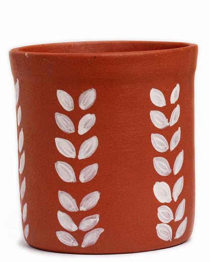 Rustic Brown Terracotta Handpainted Mug Combo | Set of 2 | 3 x 3 inches