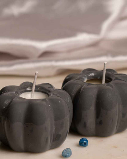 Whimsical White Capsicum Ceramic Candles | Set of 2 | 2 x 2 inches