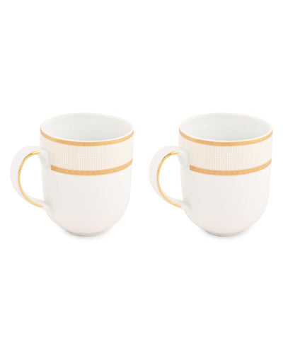 Golden Sand Porcelain Coffee Mugs | Set Of 2