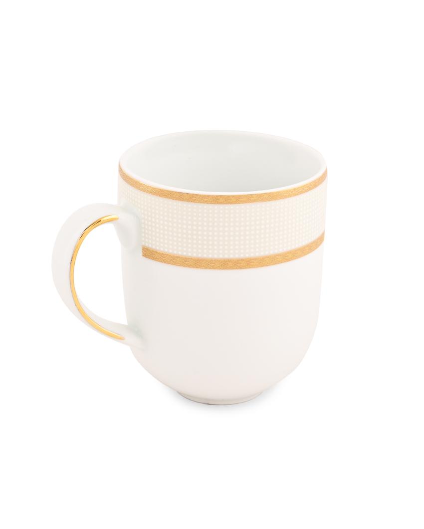 Golden Sand Porcelain Coffee Mugs | Set Of 2