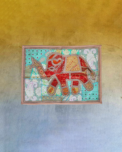 Charming Elephant Patch Wall Decor | 36 x 24 inches