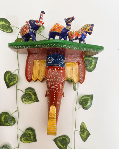 Charming Floating Elephant Shelf | 12.5 x 11.8 inches