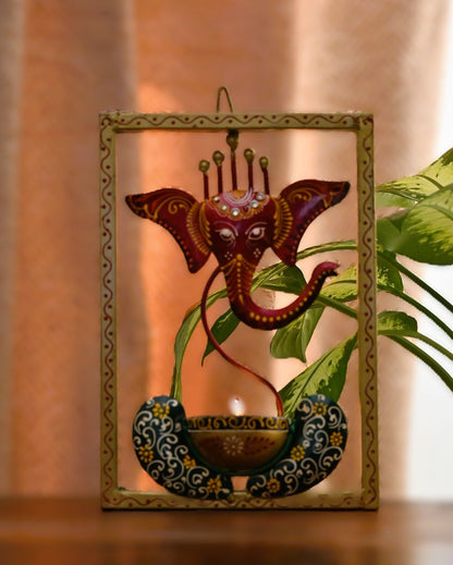 Ganesha Tea Light Hanging | 8 x 12 inches