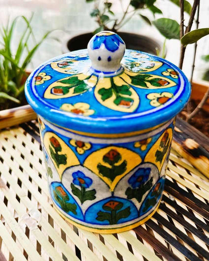 Multicolor Ceramic Snuff Jar | Set 0f 2