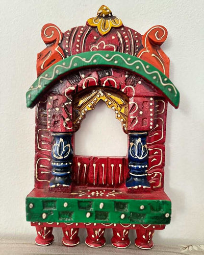 Rajmahal Traditional Wooden Jharokha | 9 x 17 inches