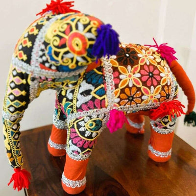 Wooden Rajgharana Hathi Decor | 14 inches