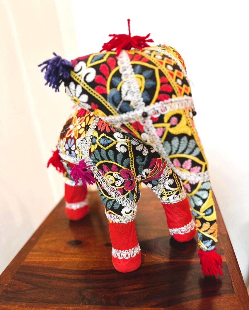 Wooden Rajgharana Hathi Decor | 14 inches