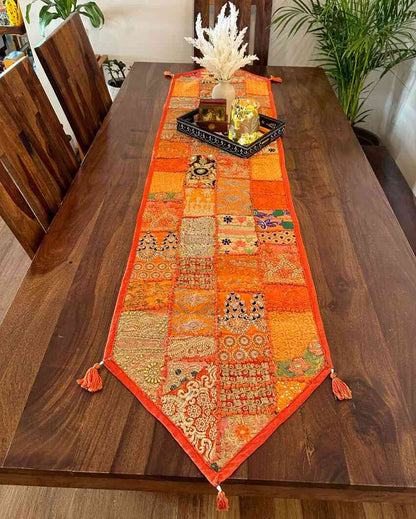 Vintage-Inspired Patchwork Table Runner | 14 x 70 inches