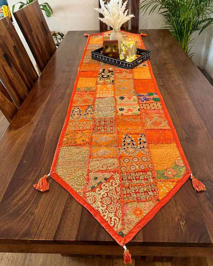 Vintage-Inspired Patchwork Table Runner | 14 x 70 inches