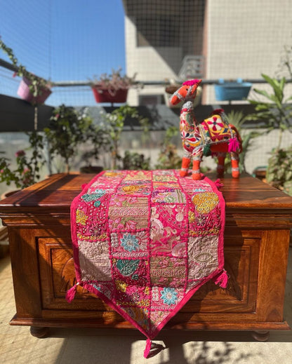 Vintage-Inspired Patchwork Table Runner | 14 x 70 inches