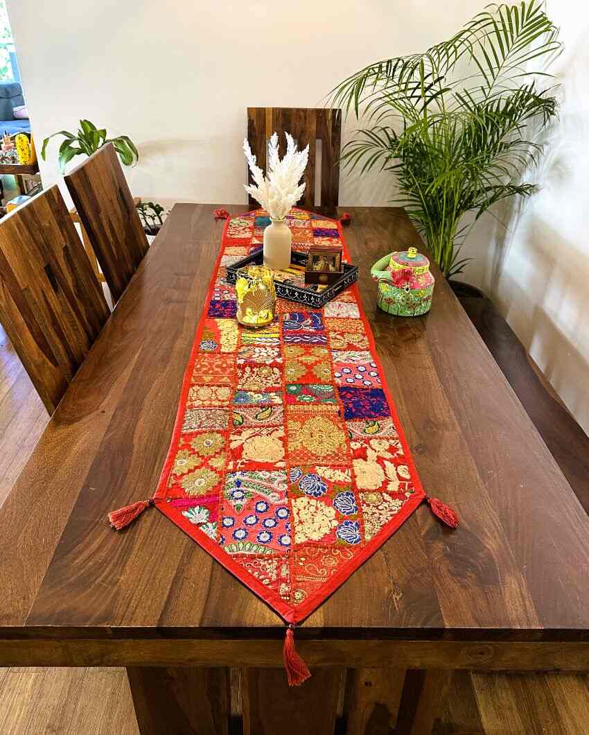 Colorful Patchwork Table Runner | 14 x 70 inches