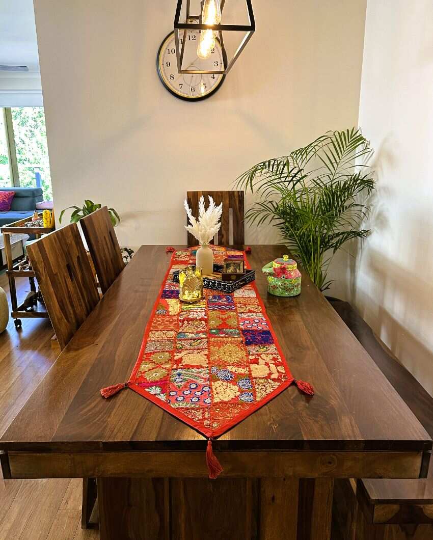 Colorful Patchwork Table Runner | 14 x 70 inches