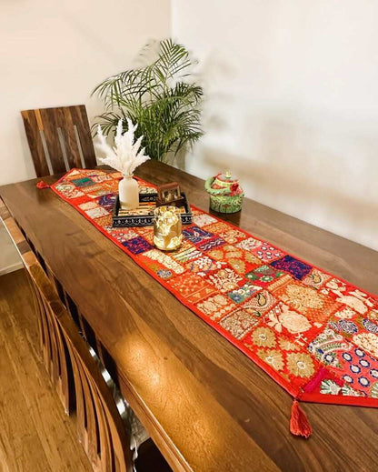 Colorful Patchwork Table Runner | 14 x 70 inches