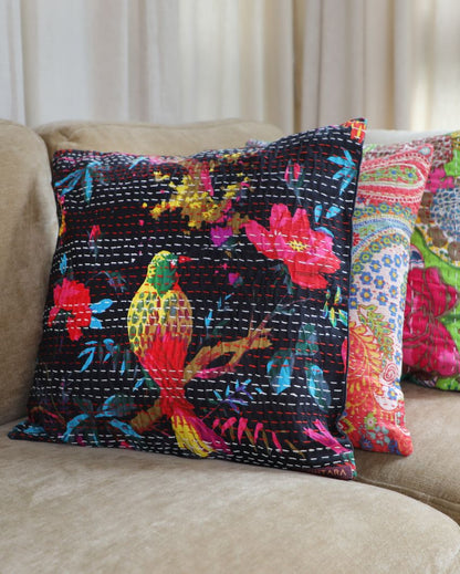 Artisanal Kantha Cushion Covers | 16 x 16 inches | Set of 5