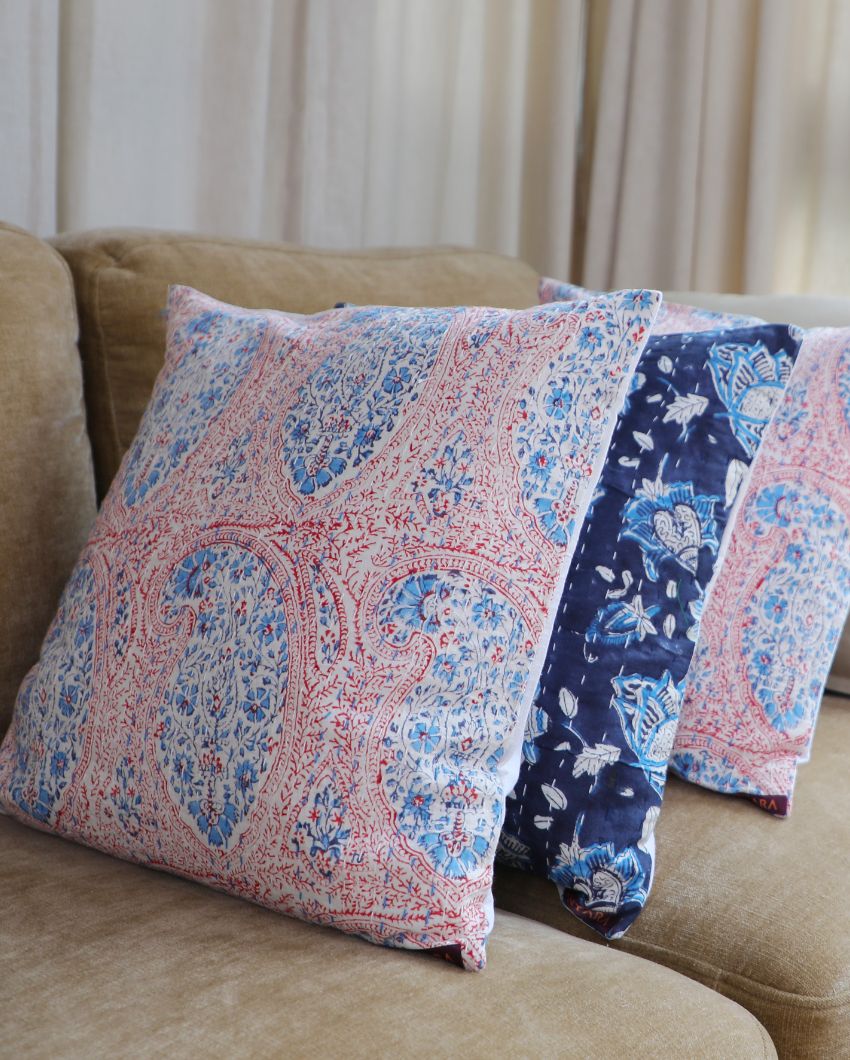 Elegant Kantha Cushion Cover | 16 x 16 inches | Set of 2