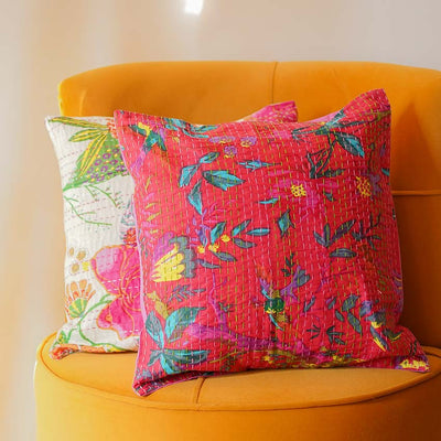 Elegant Kantha Cushion Cover | 16 x 16 inches | Set of 2