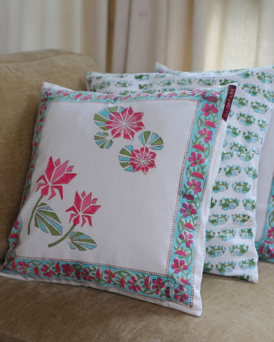 Bohemian Kantha Cushion Cover | 16 x 16 inches | Set of 5