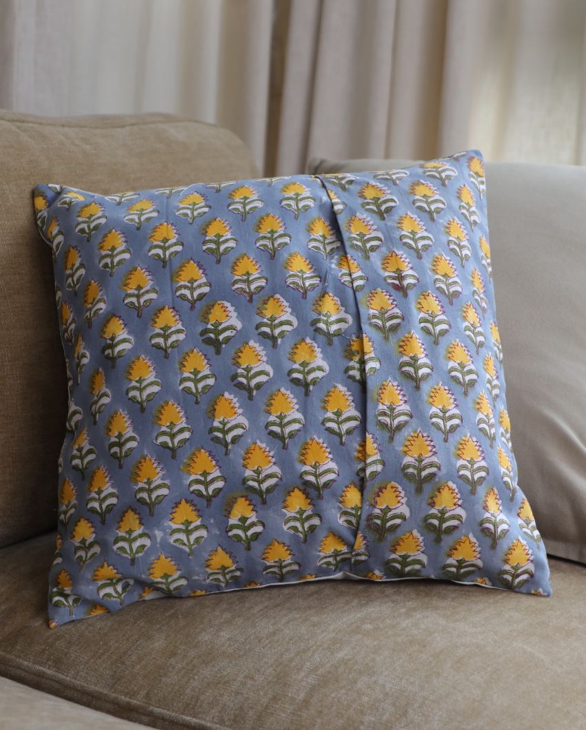 Traditional Hand-Block Printed Cushion Covers | 16 x 16 inches | Set of 5