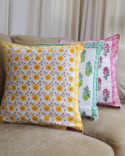 Sophisticated Kantha Cushion Covers | 16 x 16 inches | Set of 5