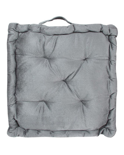 Solid Velvet Filled Floor Cushion | 16x16 inches