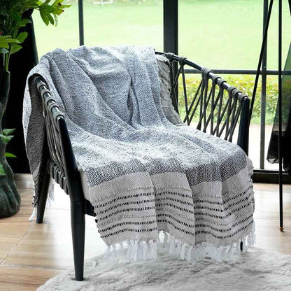 Fancy Cotton Throw | 86 x 53 Inches