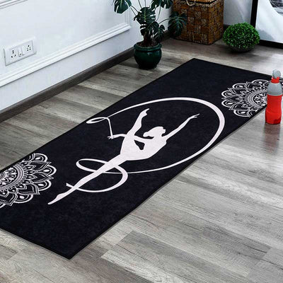 Teacher Black Polyester Yoga Mat Default Title