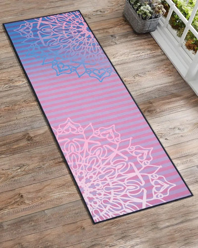 Purple Non Slip Polyester Yoga Mat | 70 x 23 inches