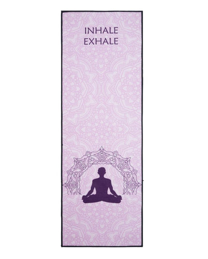 Inhale Exhale Non Slip Polyester Yoga Mat | 70 x 23 inches