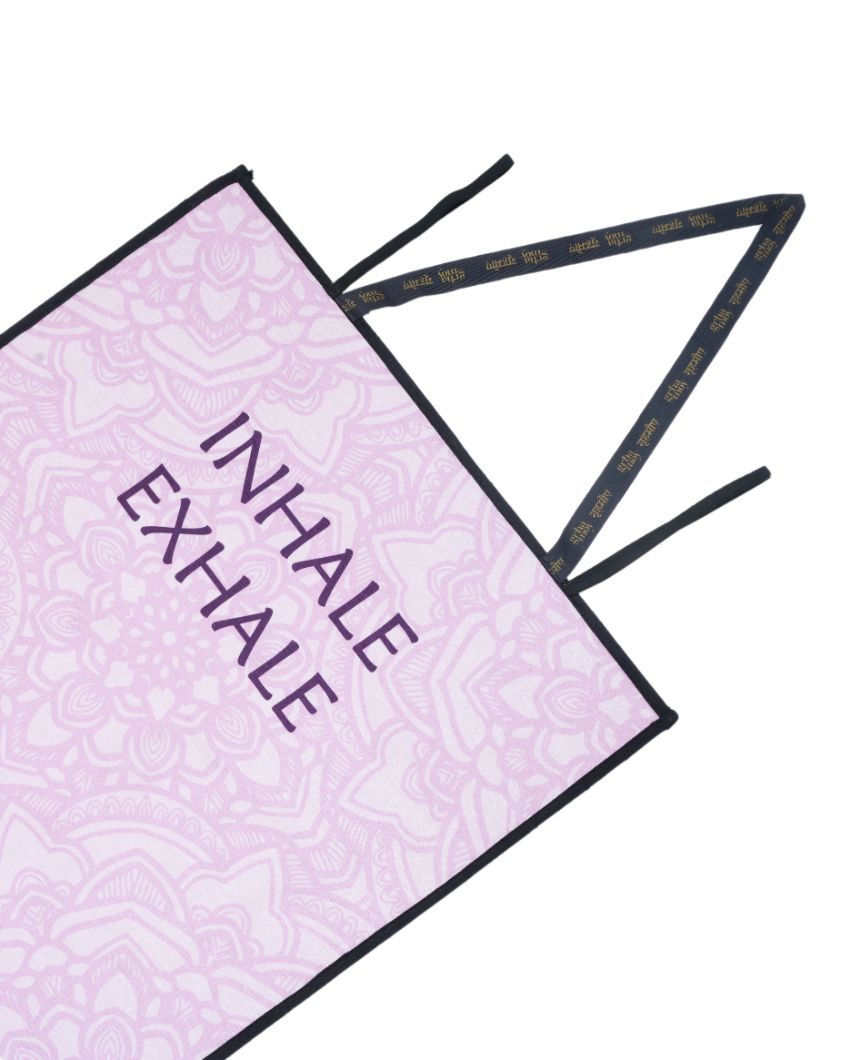 Inhale Exhale Non Slip Polyester Yoga Mat | 70 x 23 inches