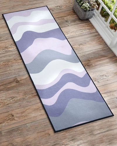 Wave Design Non Slip Polyester Yoga Mat | 70 x 23 inches