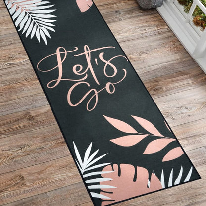 Let's Go Non Slip Polyester Yoga Mat | 70 x 23 inches