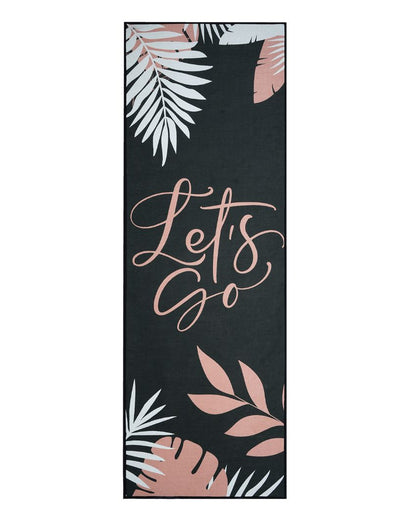 Let's Go Non Slip Polyester Yoga Mat | 70 x 23 inches