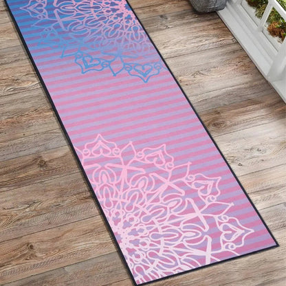 Purple Non Slip Polyester Yoga Mat | 70 x 23 inches