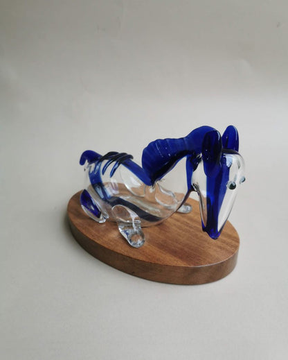 Exquisite Handblown Glass Horse Sculpture