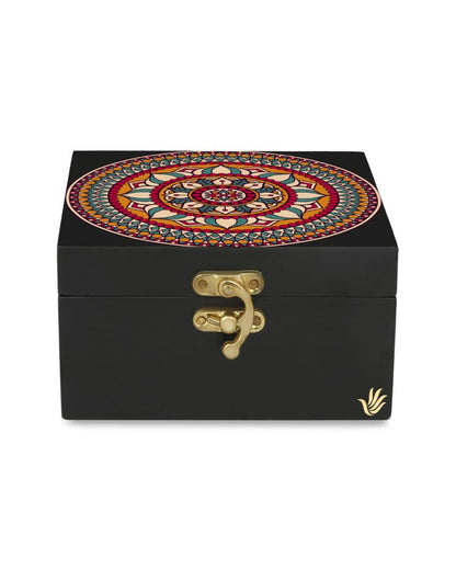 Vibrant Red Mandala Design Multicolor Storage Box