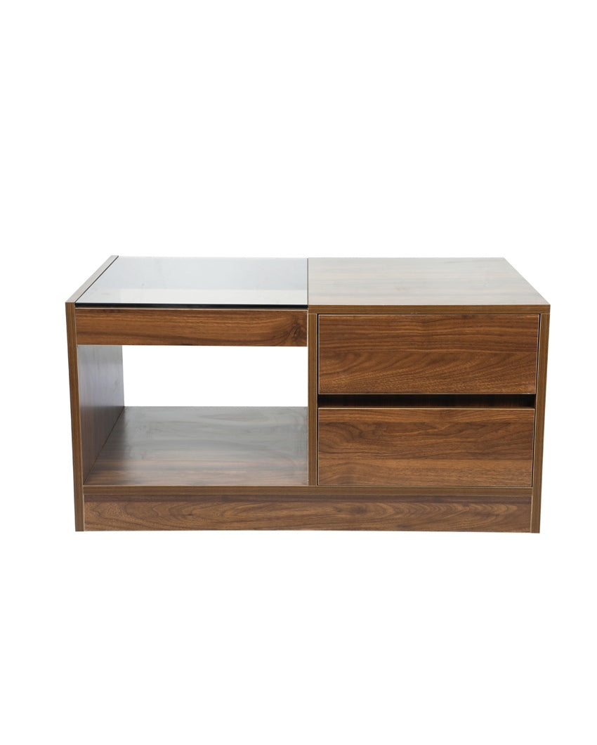 Double Drawers High-Density Engineered Wood Coffee Table | 35 x 24 x 18 inches