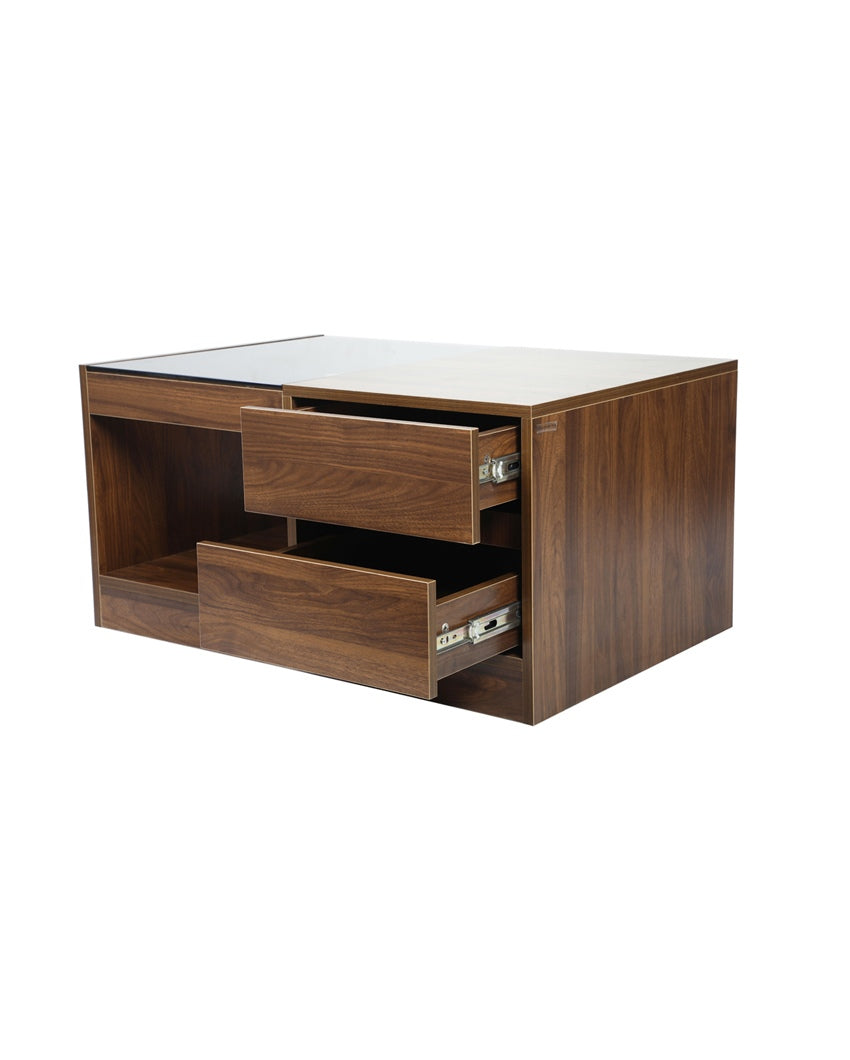 Double Drawers High-Density Engineered Wood Coffee Table | 35 x 24 x 18 inches