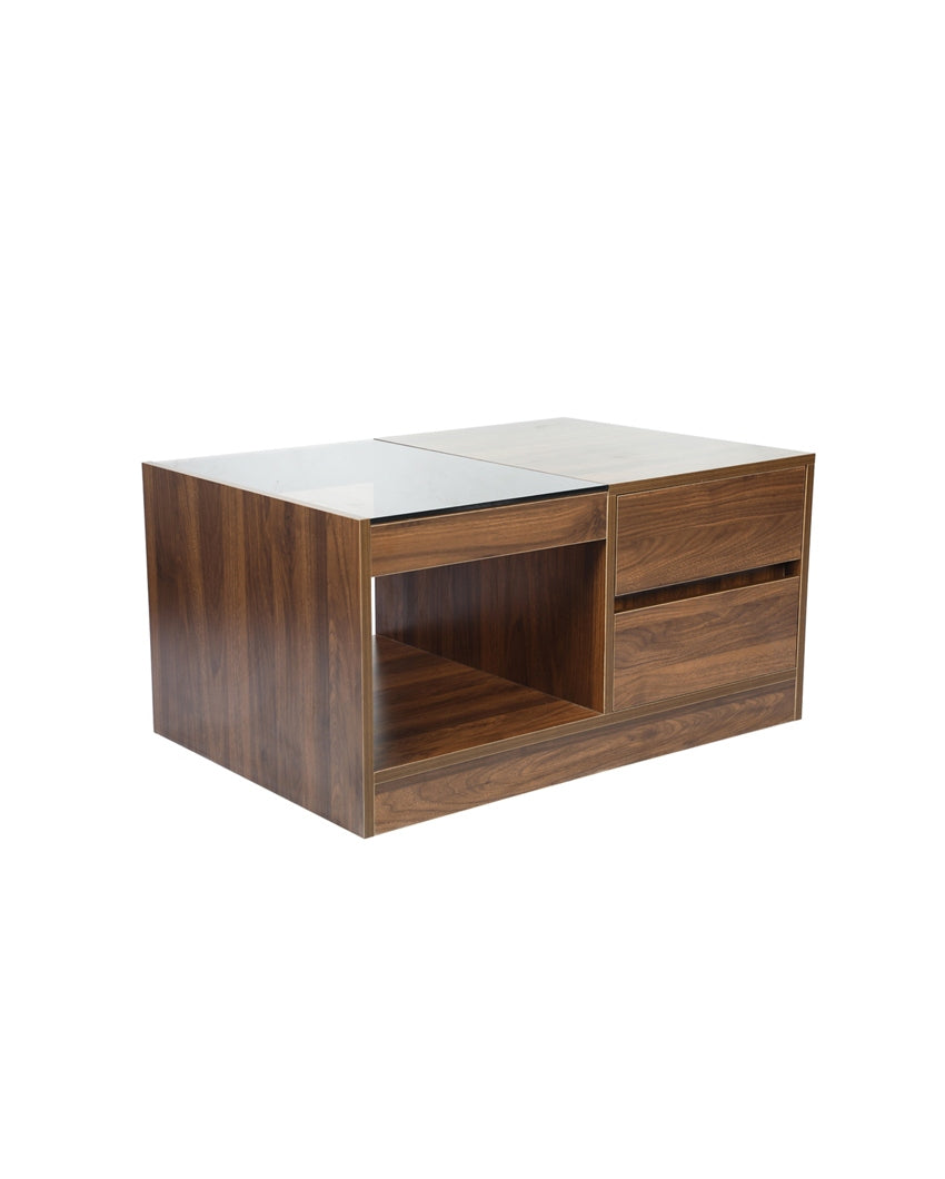 Double Drawers High-Density Engineered Wood Coffee Table | 35 x 24 x 18 inches