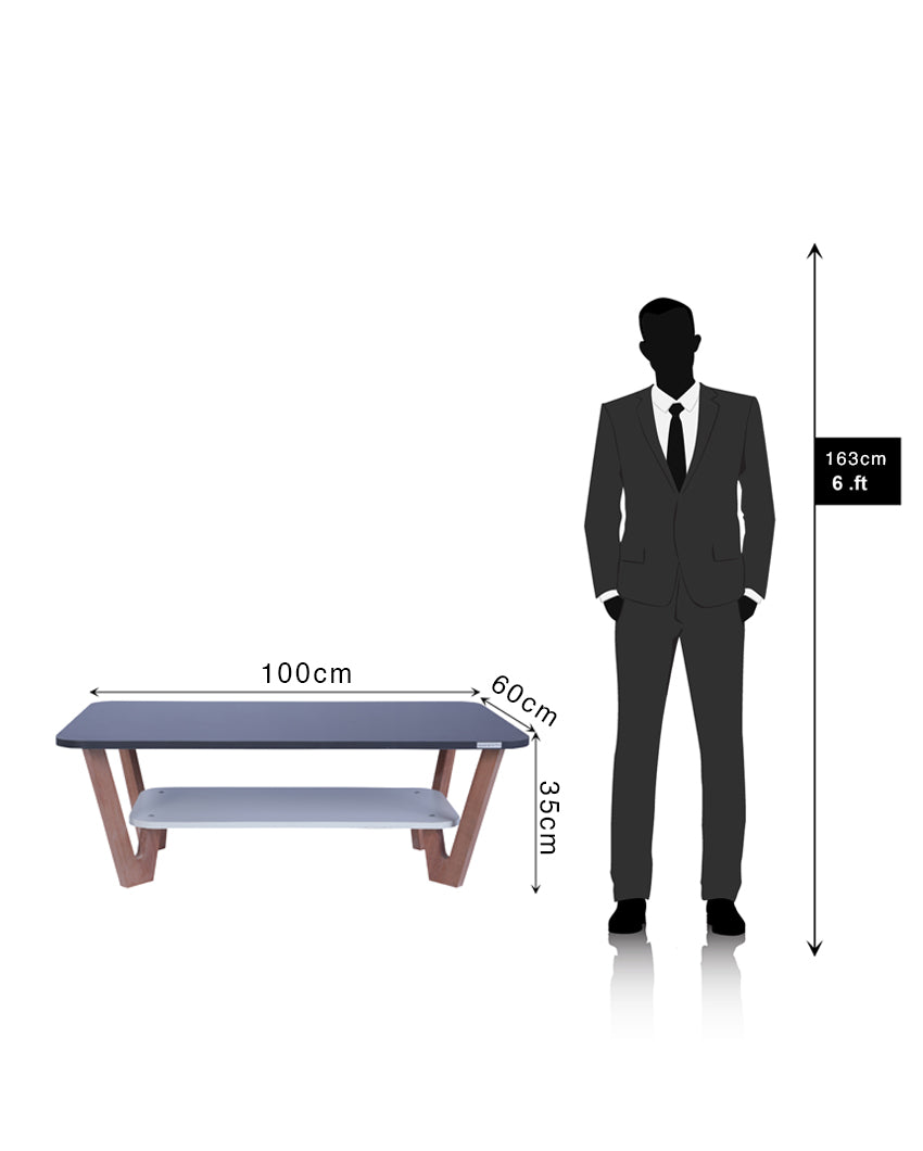 Sophisticated High-Density Engineered Wood Coffee Table | 39 x 18 x 14 inches