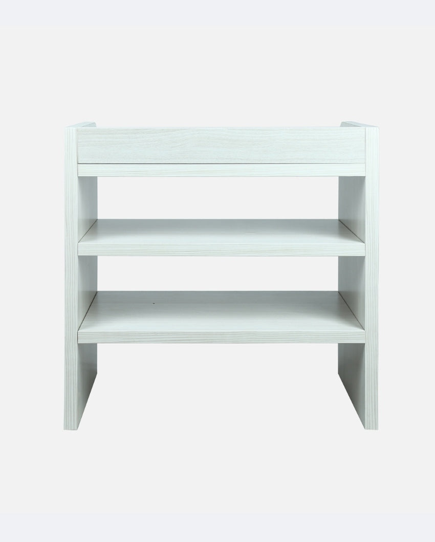 Elegant 3-Tier Wooden Grey Shoe Rack   | 12 x 24 inches