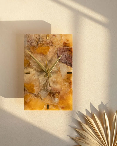 Fire Quartz Rectangle Wall Clock | 10 x 6 inches