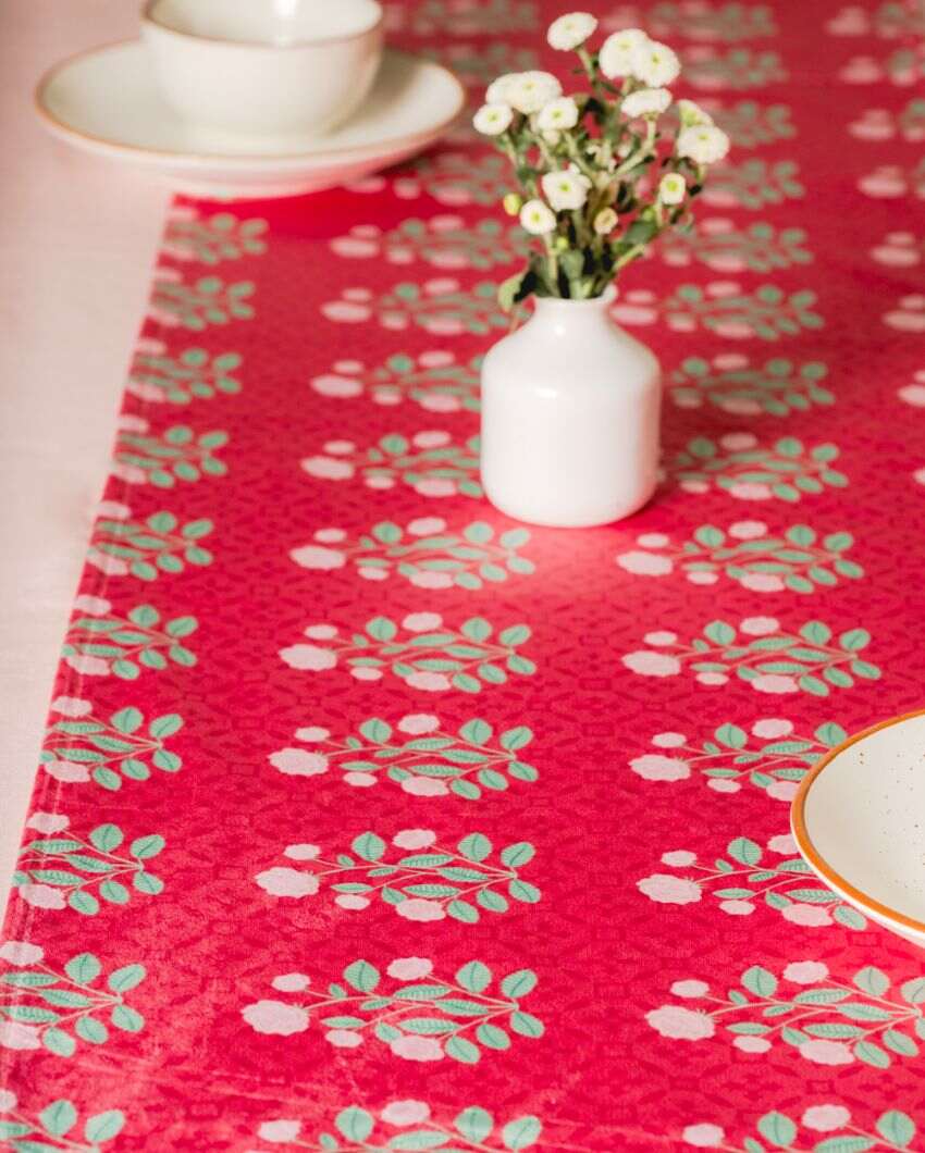 Gul Printed Velvet Table Runner | 13 x 59 inches