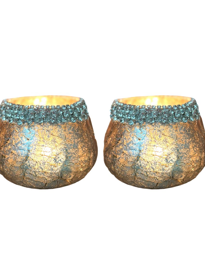 Candlelight Elegance Gift Box of Glass Votive | Set of 2 | 4 x 4 inches