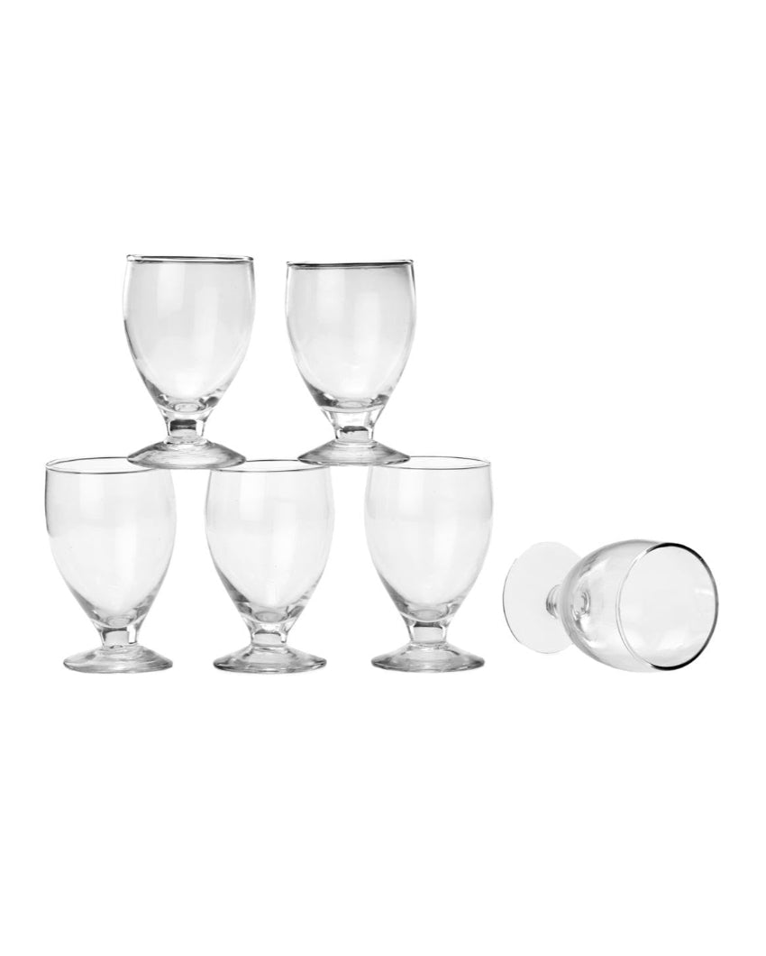 Elevated Entertaining Transparent Stemmed Beautiful Wine Glass  | 100ml |  2 x 4 inches