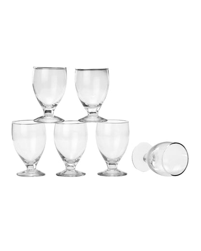 Elevated Entertaining Transparent Stemmed Beautiful Wine Glass  | 100ml |  2 x 4 inches