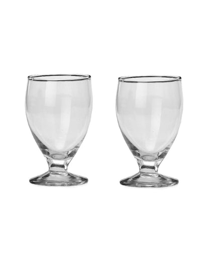 Elevated Entertaining Transparent Stemmed Beautiful Wine Glass  | 100ml |  2 x 4 inches