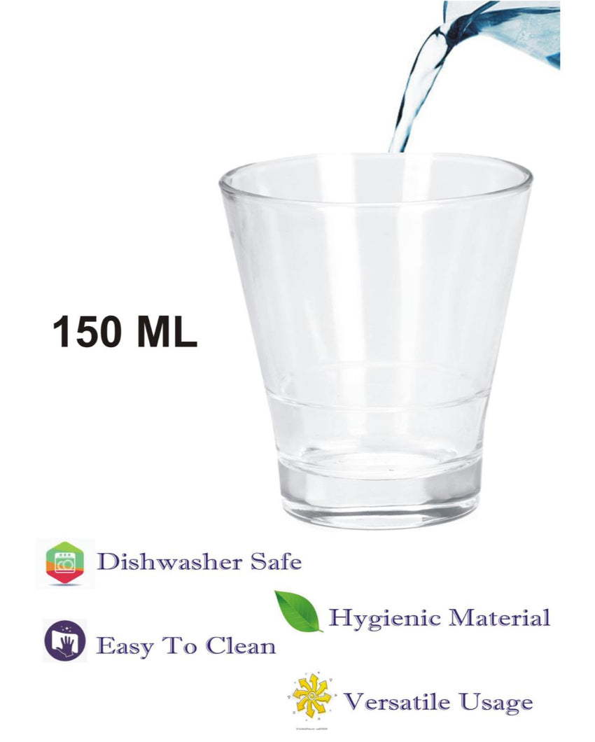 Durable Party Perfect Clear Glass Shot Glasses | 150ml | 4 x 4 inches