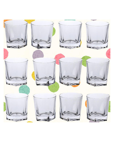 Modern Geometric Design Whiskey Glasses | 200ml | 4 x 4 inches